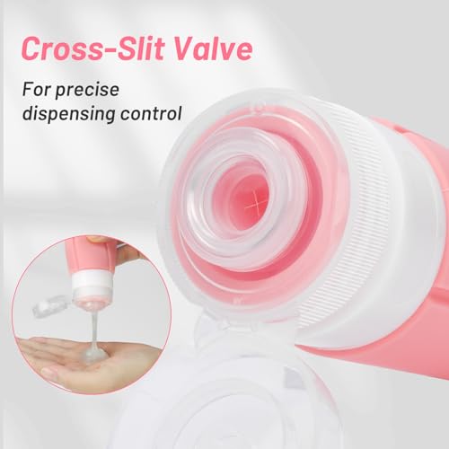 Alyvisun 4 Pezzi Flaconi da Viaggio in Silicone, [Ricaricabili & Anti-Perdita] Contenitori Viaggio Liquidi, Boccette da Viaggio 100ml per Shampoo, Lozione, Cosmetici - Dettaglio recensione 4