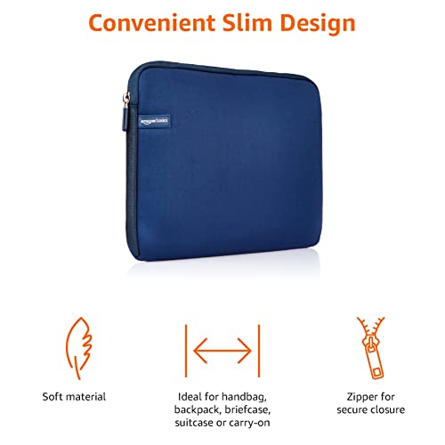 Amazon Basics custodia per laptop,13,3-Pollici, Blu navy - Funzionalità e accessori