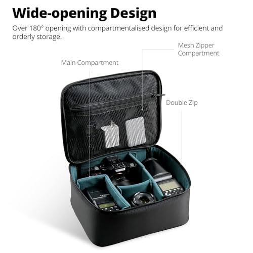 AMBITFUL Borsa da trasporto Zoom P7 per dispositivi fotografici di grande capacità, custodia multifunzione per mini drone e altri accessori, con spugne spesse e strato interno a rete, Nero , m - Prova pratica