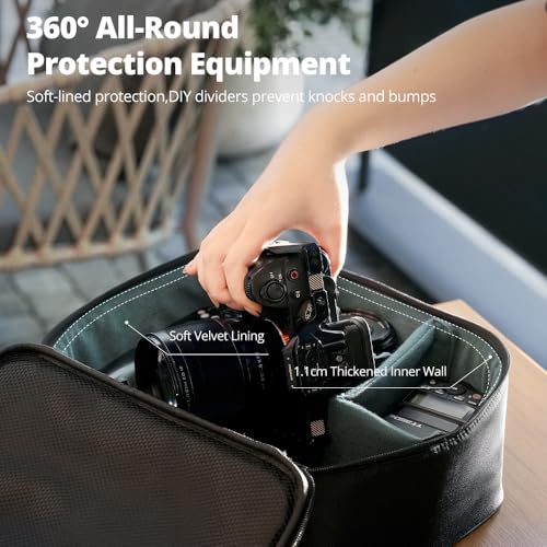 AMBITFUL Borsa da trasporto Zoom P7 per dispositivi fotografici di grande capacità, custodia multifunzione per mini drone e altri accessori, con spugne spesse e strato interno a rete, Nero , m - Funzionalità e accessori