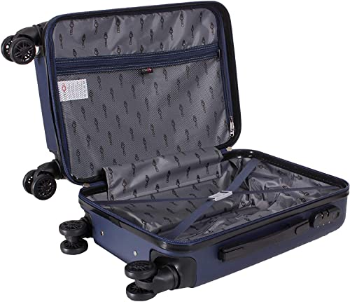 CABIN 5508 Valigia Trolley ABS, bagaglio a mano 55x37x20, Valigia rigida, guscio duro e antigraffio con 8 ruote. - Funzionalità e accessori