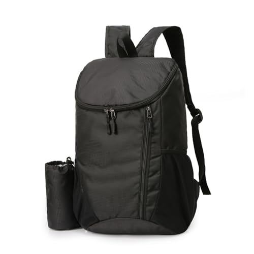 flintronic 15L Zaino Pieghevole Ultraleggero, Portatile Borsa Sportiva Da Esterno, Impermeabile Zaino Da Trekking, Multitasche Borsa Da Viaggio Per Alpinismo, Ciclismo e Sport All'aperto-Nero - Design e materiali