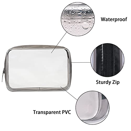 KEYRI Kit Bottigliette da Viaggio Set per Aereo 5 Pezzi 100ml Contenitori per Liquidi, Trasparente, Borsa da Toilette, per Cosmetici, FDA (Nero) - Dettaglio recensione 4