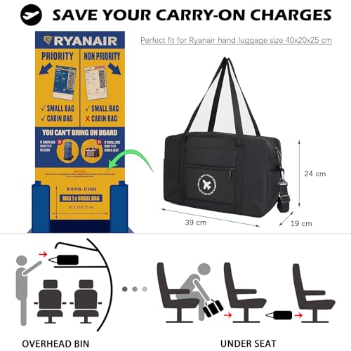 SZDPC Bagaglio a Mano 40x20x25 Ryanair Zaino Borsa da Viaggio Borsa da Cabina - Prova pratica
