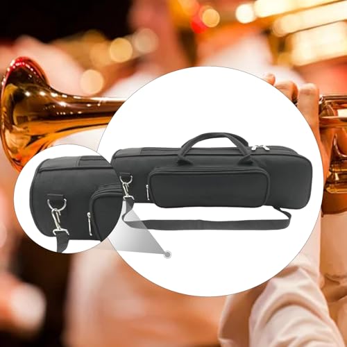 SZLIFE Borsa per tromba con tracolla regolabile e cerniere di stoccaggio, custodia in tessuto Oxford dotata di un'imbottitura da 10 mm, contenere facilmente spartiti, olio per valvole, matite - Dettaglio recensione 4