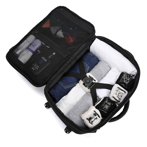 WENIG Zaino per Ryanair 40x20x25 Zaino da Viaggio Aereo Bagaglio a Mano 20L Piccolo Borsa da Cabina per Voli,14 Pollici Zaino Porta PC con Caricatore USB per Scuola Trekking Lavoro Nero - Dettaglio recensione 4