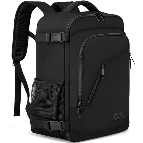 WENIG Zaino per Ryanair 40x20x25 Zaino da Viaggio Aereo Bagaglio a Mano 20L Piccolo Borsa da Cabina per Voli,14 Pollici Zaino Porta PC con Caricatore USB per Scuola Trekking Lavoro Nero - Design e materiali